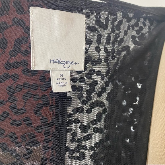 Halogen Black Sequined Light Jacket Petite M - Picture 5 of 5